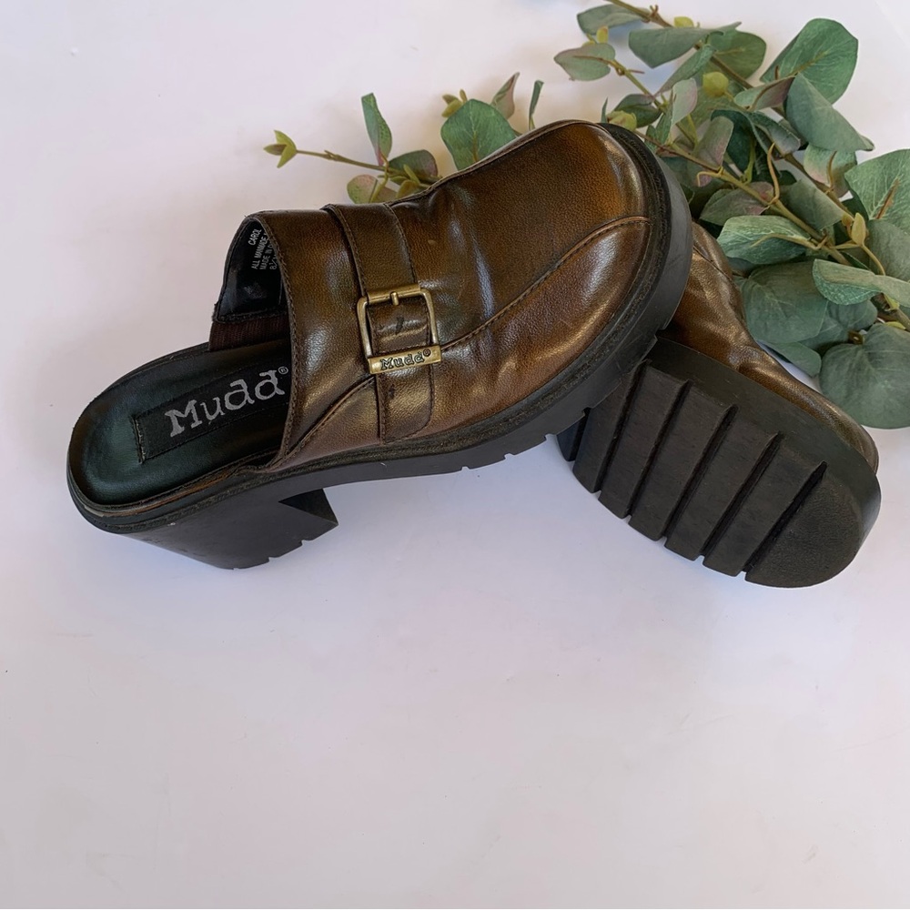 Vintage Mudd Y2K Chunky Heel Mule/Clog Brown